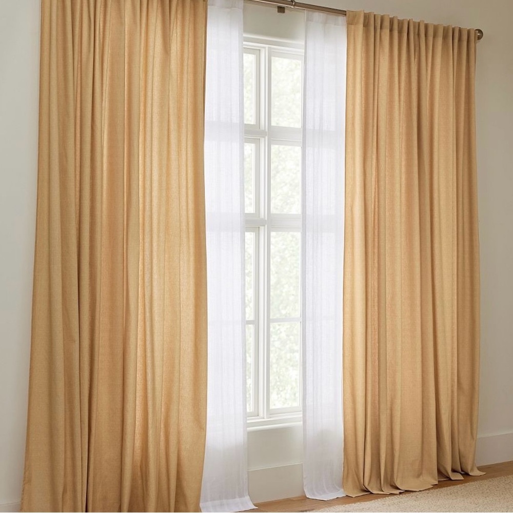 Pottery Barn Silk Dupioni Curtains